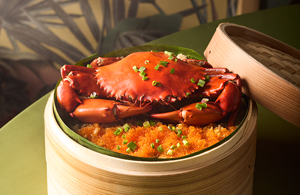 Fujian-style Steamed Mud Crab with Glutinous Rice